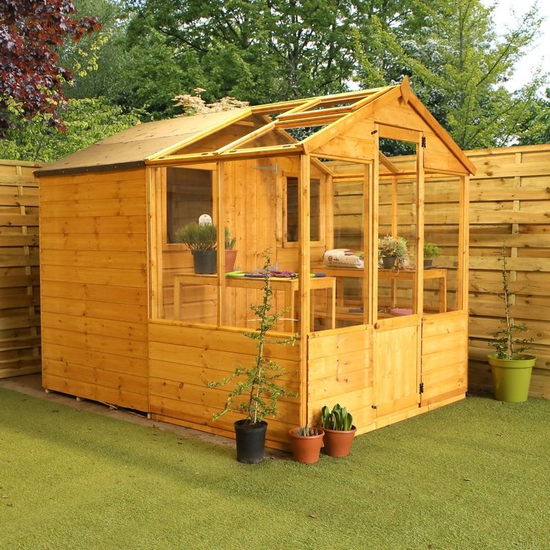 Mercia Mercia Combi 6' 5" x 8' Apex Potting Shed - Premium Dip Treated Shiplap