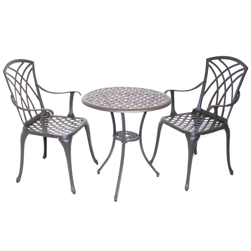 Wensum Essentials Garden Bistro Set by Wensum - 2 Seats Cream Cushions