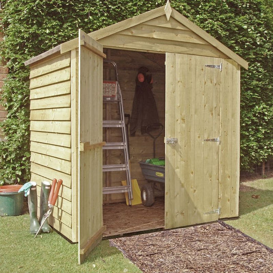 Shire Shire Ashworth 6' 7" x 4' 2" Apex Shed - Premium Pressure Treated Overlap