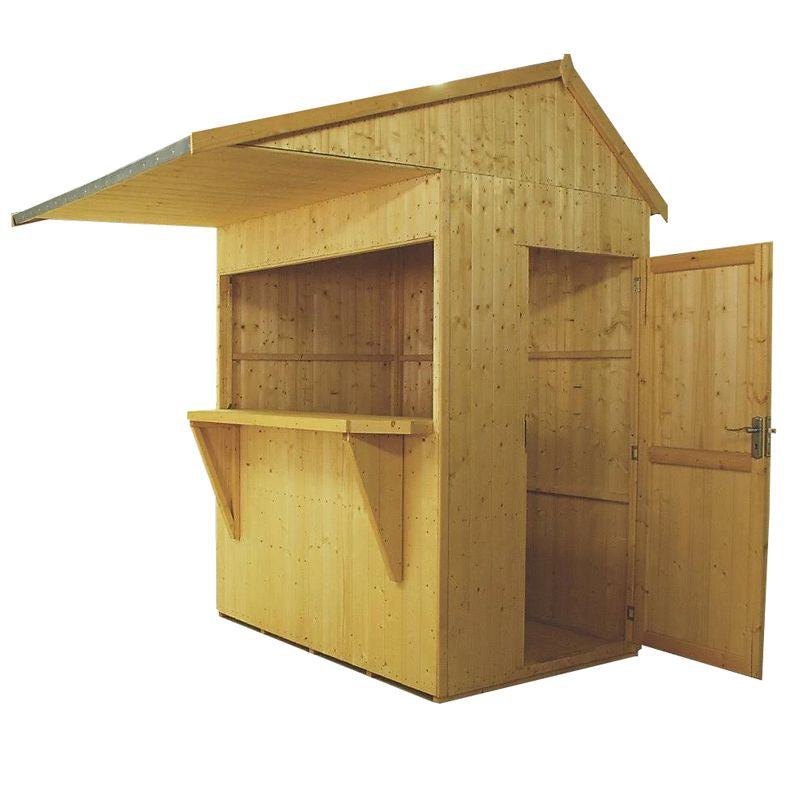 Shire Shire Paradise 6' 4" x 7' 7" Reverse Apex Shed - Premium Dip Treated Shiplap