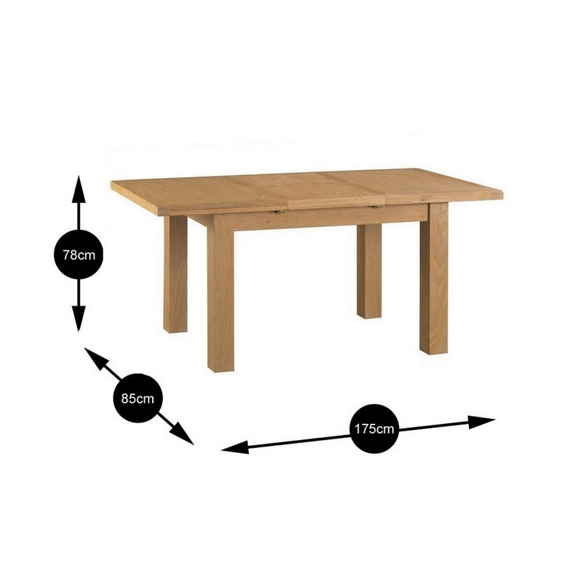 Cotswold Extending Dining table Oak Natural 125cm