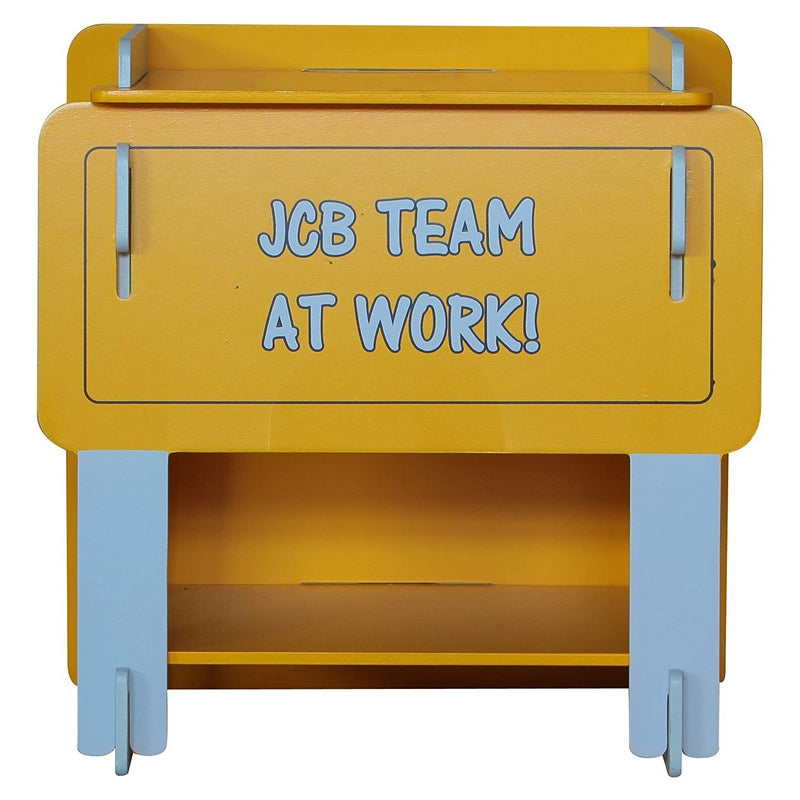 JCB Junior Side Table Yellow 1 Shelf by Kidsaw