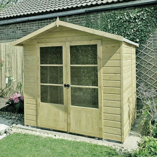 Shire Shire Mumley Shiplap Pressure Treated Garden Summerhouse 7' x 5'