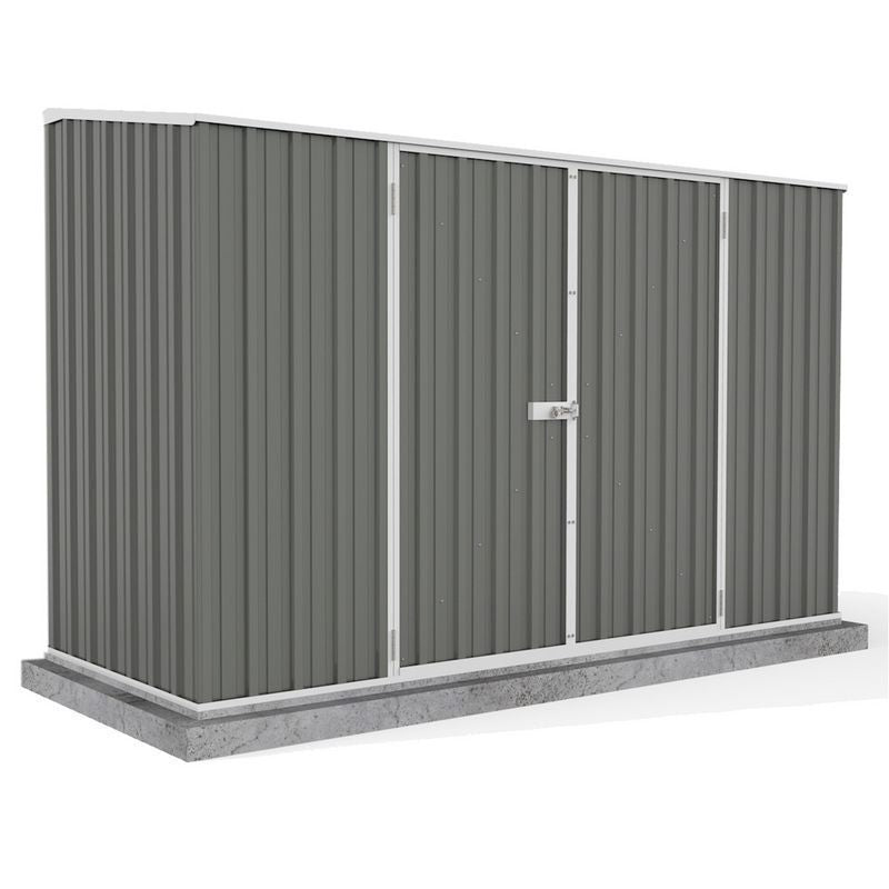 Absco Absco 9' 10" x 4' 11" Pent Shed Steel Grey - Classic