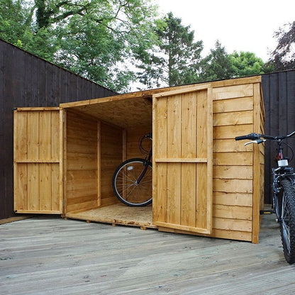 Mercia Mercia Garden Storage 4' 1" x 6' 4" Pent Bike Store - Budget Dip Treated Overlap