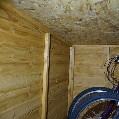 Mercia Mercia Garden Storage 4' 1" x 6' 4" Pent Bike Store - Budget Dip Treated Overlap