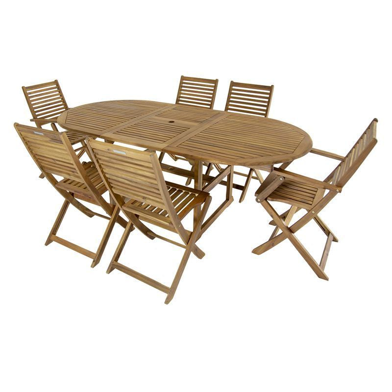 Wensum Acacia Wood Garden Patio Dining Set by Wensum - 6 Seats