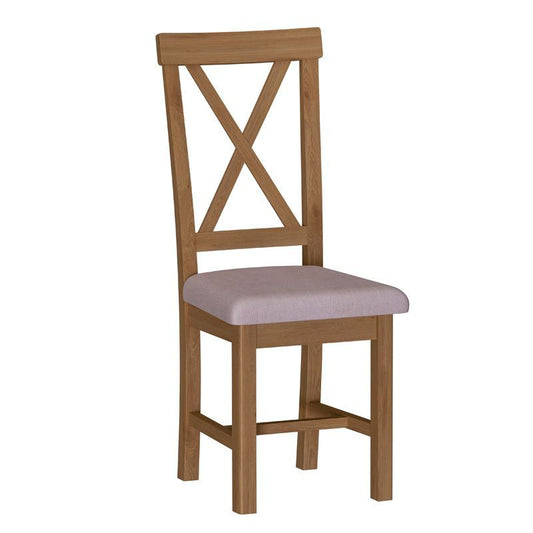 Pair of Rutland Dining Chairs Oak Natural