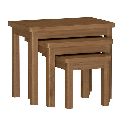 Rutland Nest of 3 Tables Oak Natural