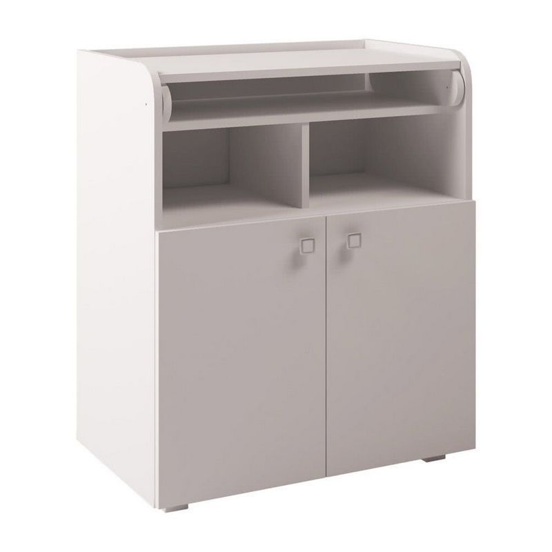 Kudl Changing Table White 3 Shelves 2 Doors by Kidsaw