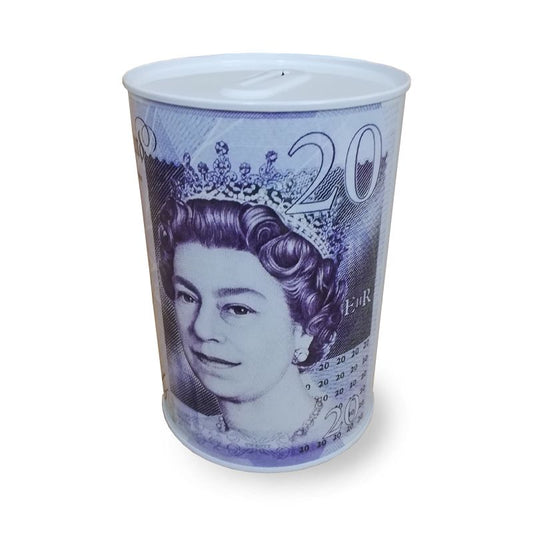 Sterling Money Tin 10 x 15cm Twenty