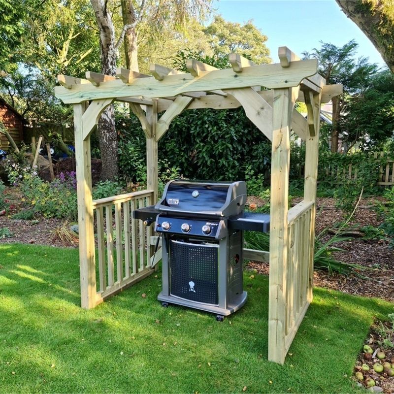 Croft Lilly Garden BBQ Shelter by Croft Slatted Neutral