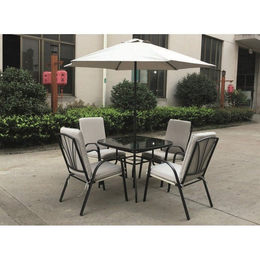 Royalcraft Amalfi Garden Patio Dining Set by Royalcraft - 4 Seats Ivory Cushions