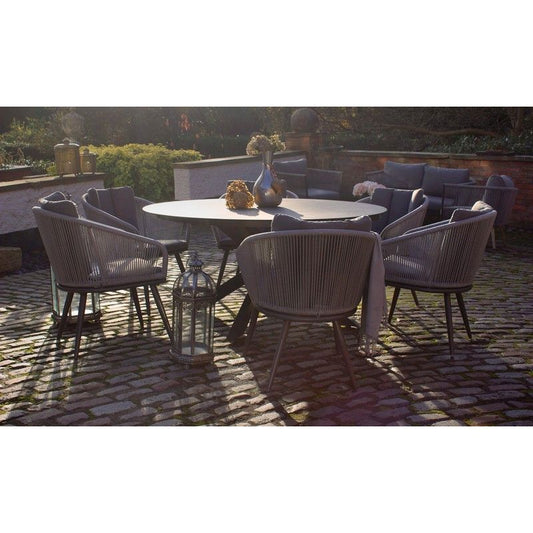 Royalcraft Aspen Garden Patio Dining Set by Royalcraft - 6 Seats Grey Cushions