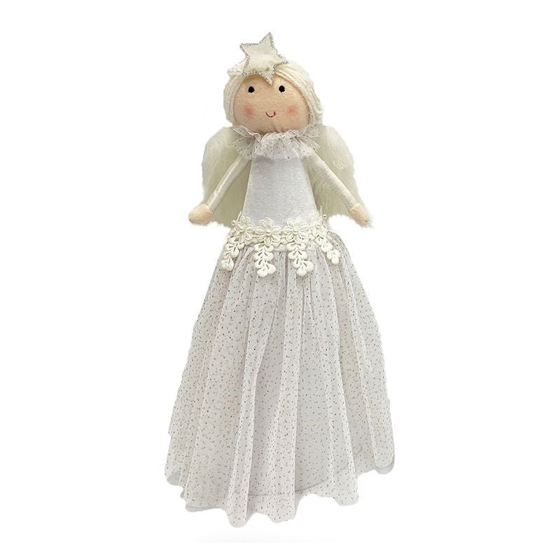 Angel Christmas Tree Topper 43cm - White