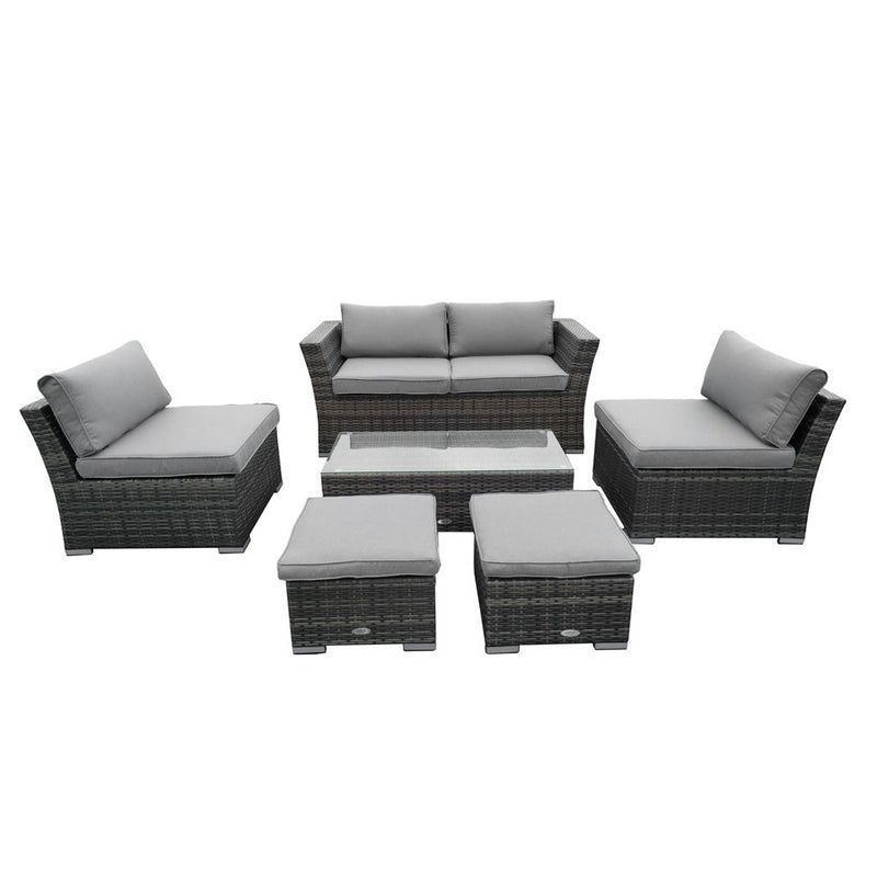 Wensum St Tropez Rattan Garden Furniture Set by Wensum - 6 Seats Grey