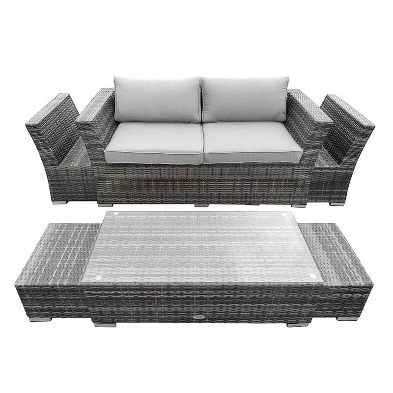 Wensum St Tropez Rattan Garden Furniture Set by Wensum - 6 Seats Grey