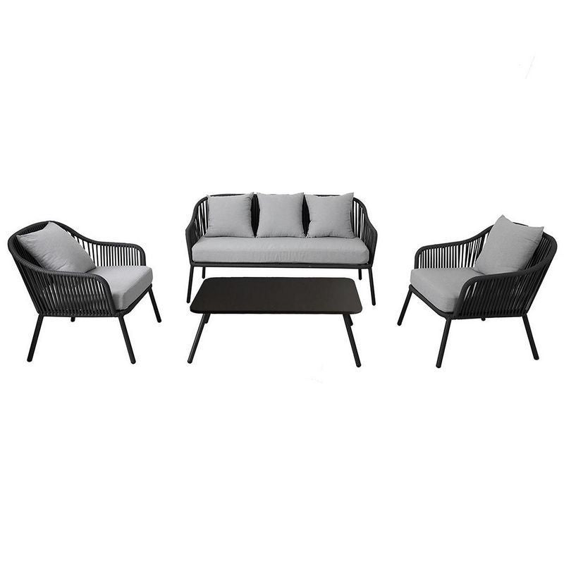 Wensum Garden Furniture Set by Wensum - 5 Seats Grey Cushions