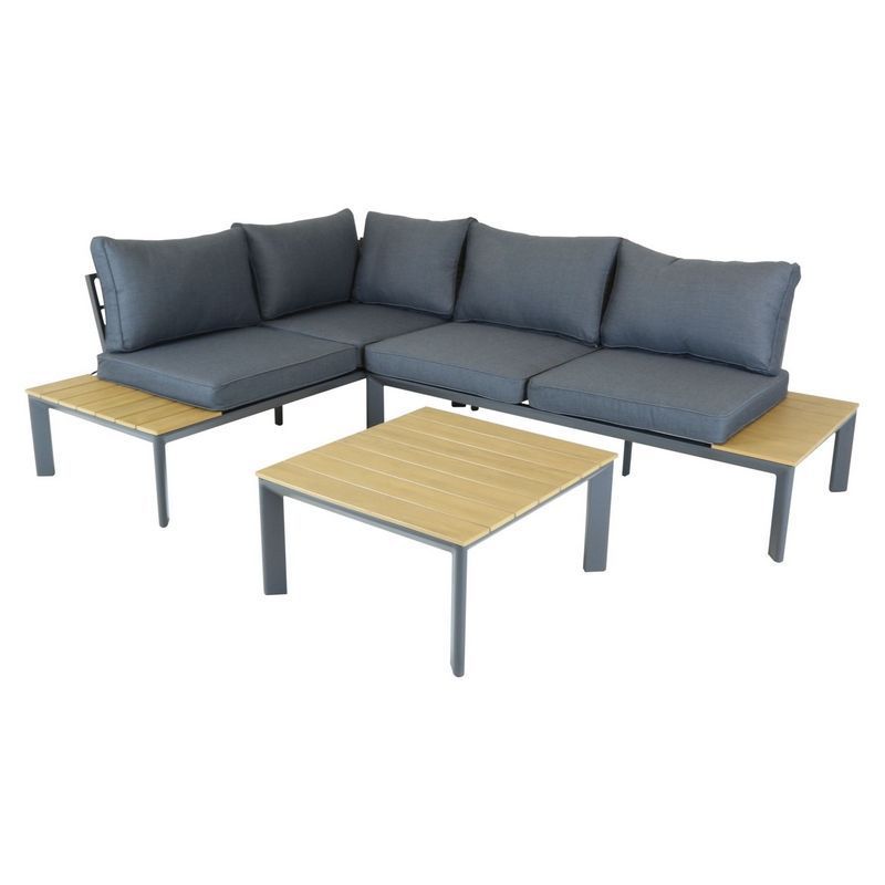 Wensum Garden Furniture Set by Wensum - 3 Seats Grey Cushions