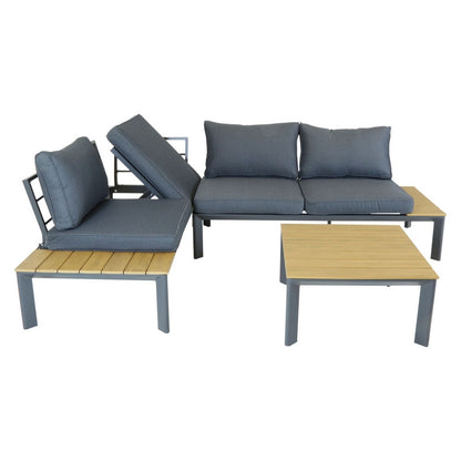 Wensum Garden Furniture Set by Wensum - 3 Seats Grey Cushions