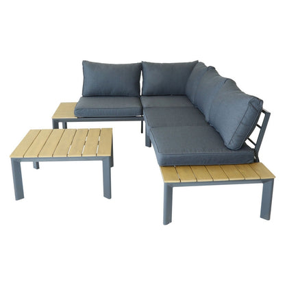 Wensum Garden Furniture Set by Wensum - 3 Seats Grey Cushions