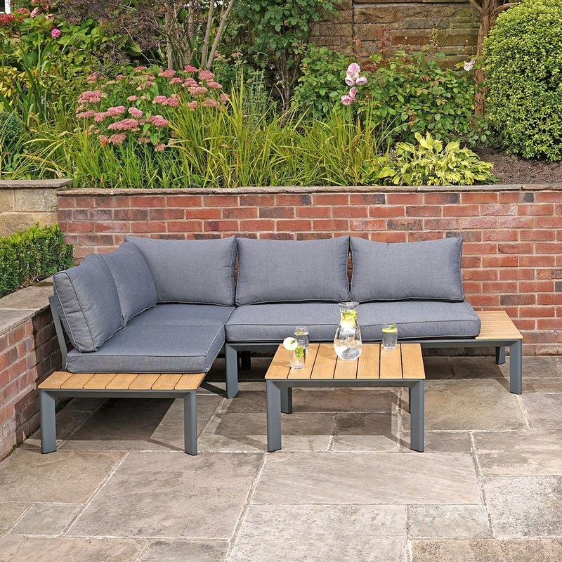 Wensum Garden Furniture Set by Wensum - 3 Seats Grey Cushions