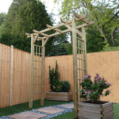 Mercia 6' 10" x 2' 4" Flat Garden Arch - Premium Pressure Treated