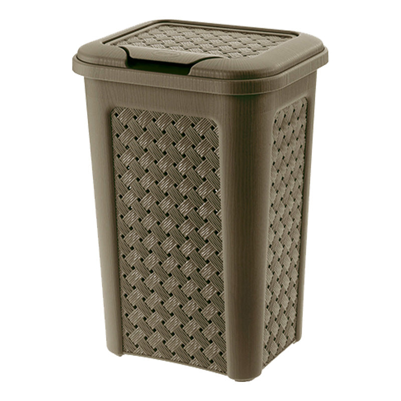 TS UK Plastic Bin Clip Lid 10 Litres - Brown Arianna by TS UK