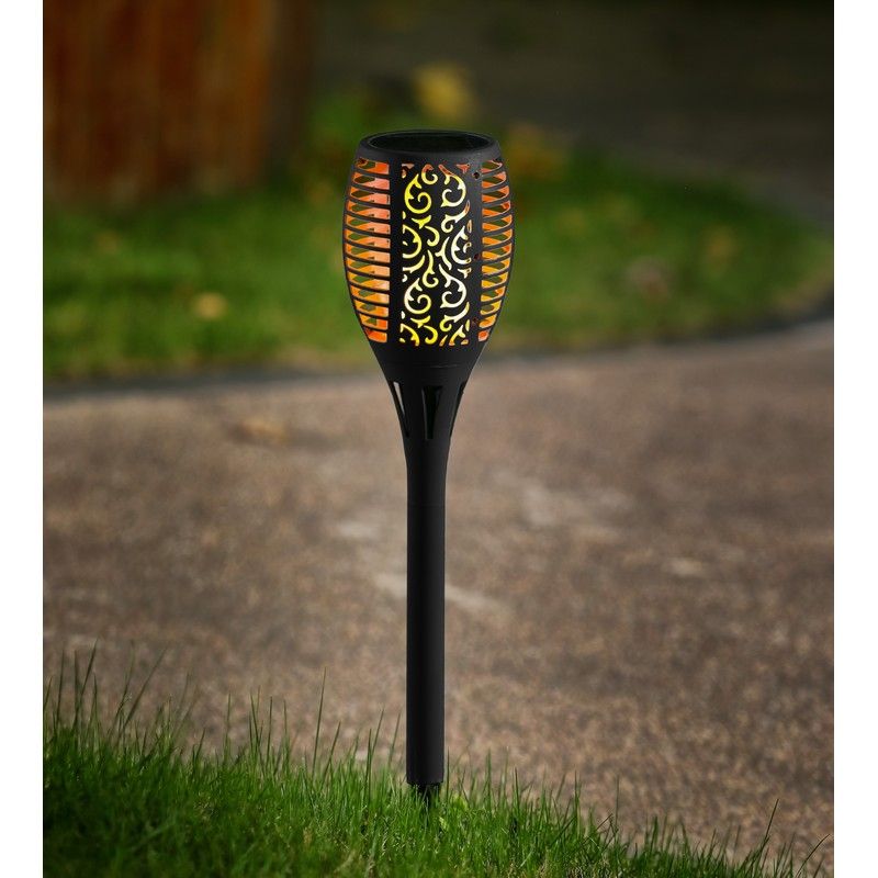 Bright Garden Torch Solar Garden Stake Light 11 Orange LED - 58cm by Bright Garden