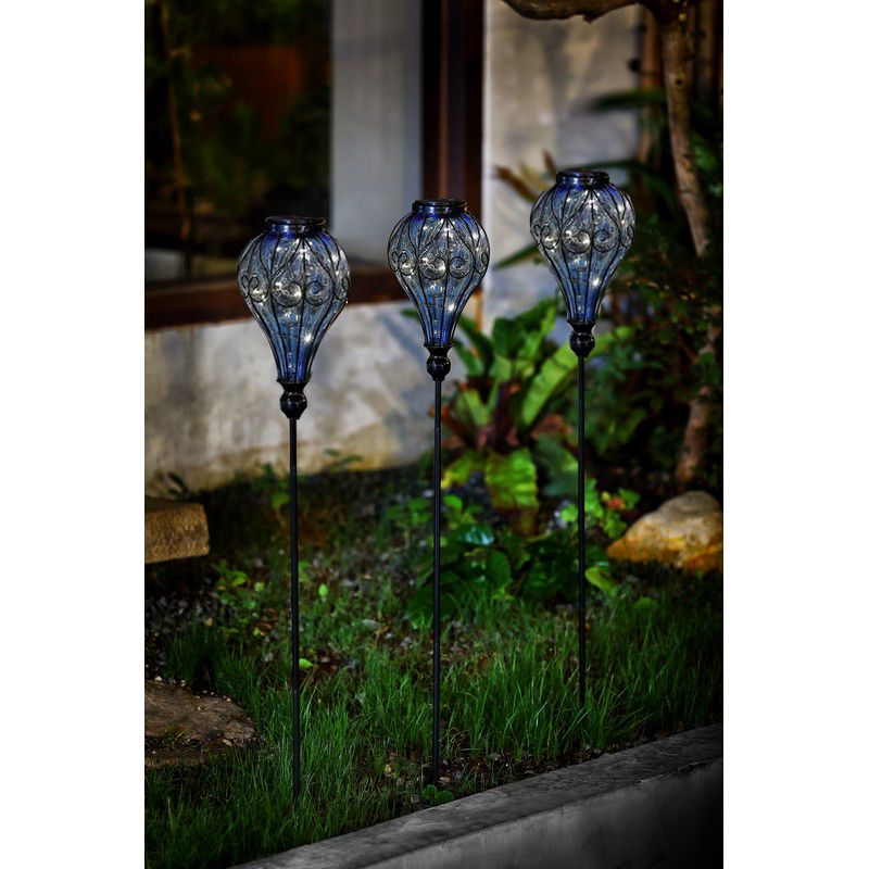 Blue Balloon Solar Garden Stake Light Decoration 10 Warm White LED - 85cm by Bright Garden