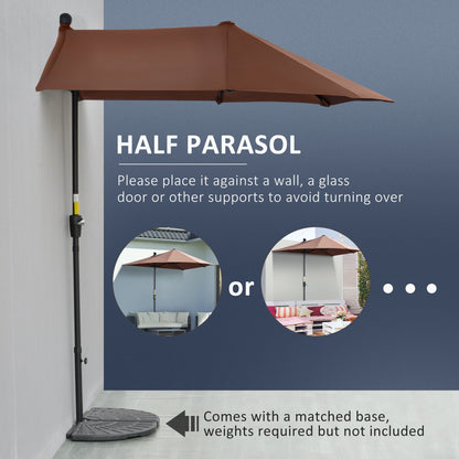 2m Half-Cut Garden Parasol