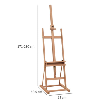 Vinsetto Art Studio Easel Height Adjustable W/ Canvas Holder Pencil Case Display Drawing