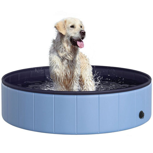 PawHut Pawhut Foldable Dog Paddling Pool Pet Cat Swimming Pool Indoor/Outdoor Collapsible Summer Bathing Tub Shower Tub Puppy Washer (?120 30H cm