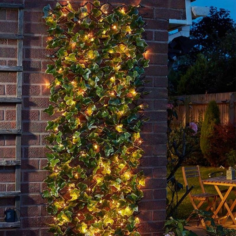 Smart Solar Trellis Solar Garden Wall Light Decoration 50 Warm White LED - 180cm by Smart Solar