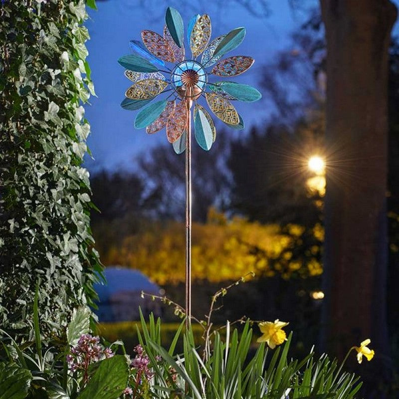 Smart Solar Flower Solar Garden Light Wind spinner Decoration Multicolour LED - 130cm Mistral by Smart Solar