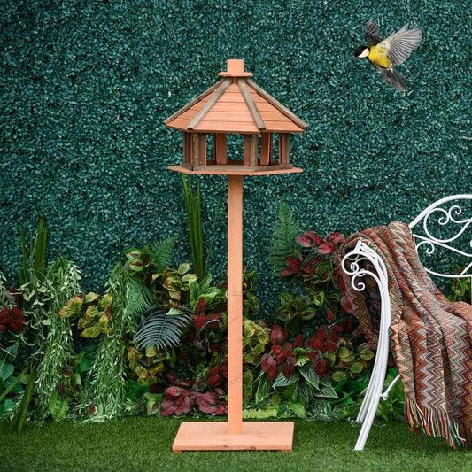 PawHut Orient 130cm Bird Feeder Table Natural by Pawhut