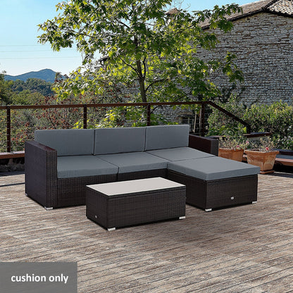 Outdoor Cushion Pad Set for Rattan Furniture