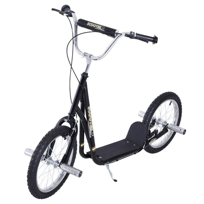 Homcom Homcom 16" Tyre Steel Push Scooter Black