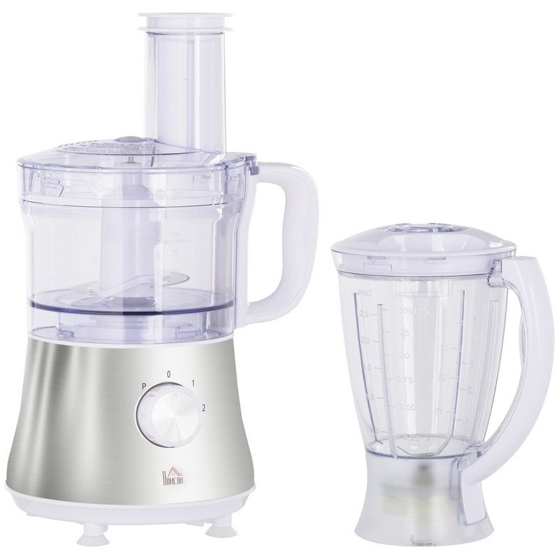 Homcom 500W 1.5L Two Speed Food Processor White by Homcom