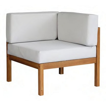 Greenhurst Kemberton Garden Corner Sofa by Greenhurst - 4 Seats White Cushions