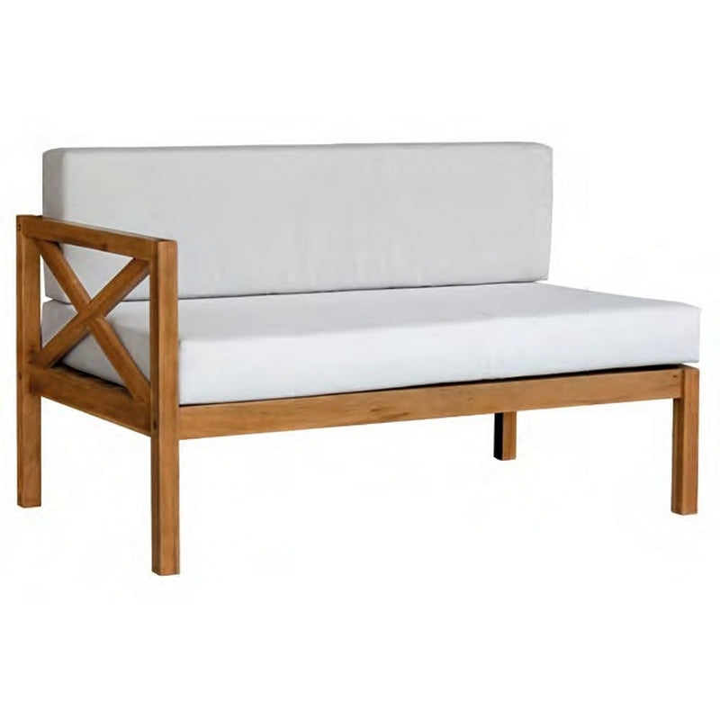 Greenhurst Kemberton Garden Corner Sofa by Greenhurst - 4 Seats White Cushions