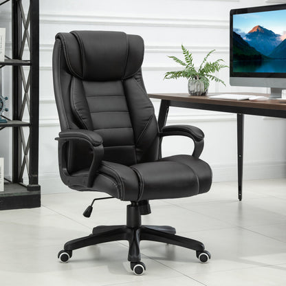 Vinsetto Faux Leather Massage Executive Office Chair - Black