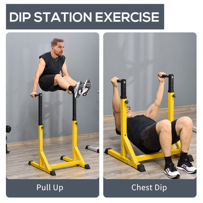 Dip Station Chin Up Parallel Bars Pull Up Power Tower Home Gym Workout Bicep Tricep Fitness Equipment Height Adjustable