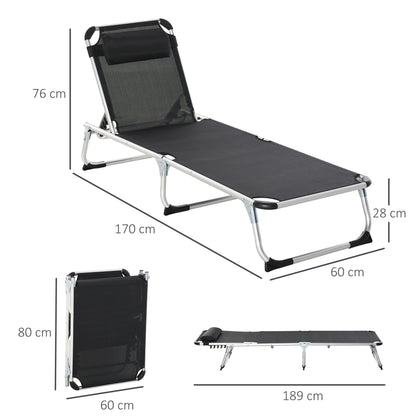 Outsunny Foldable Sun Lounger