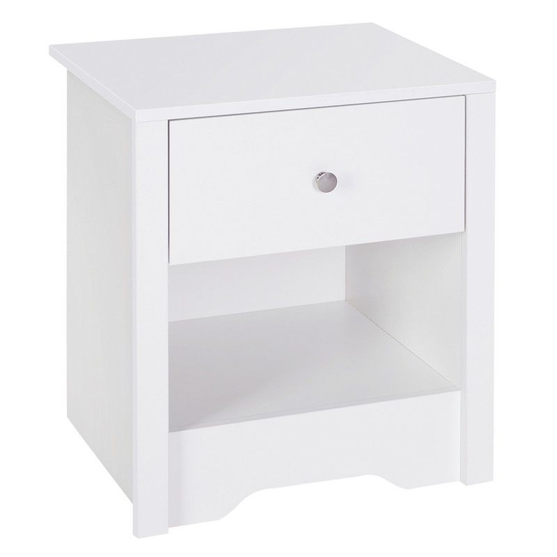 Homcom Homcom 53Wx42.5Dx59H cm Bedside Table-White