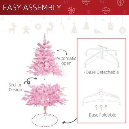 4 Foot Artificial Christmas Tree Holiday Xmas Holiday Tree Decoration with Automatic Open for Home Party