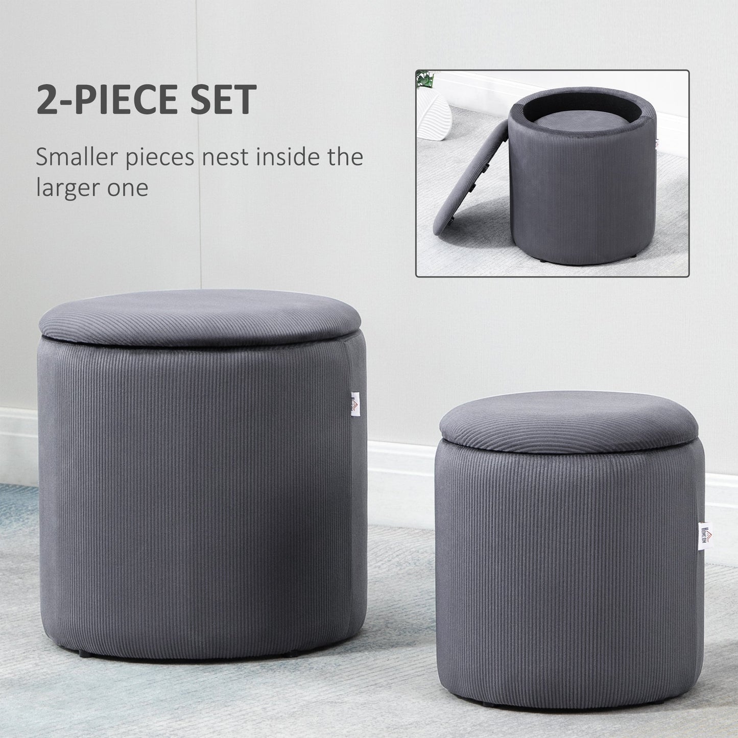 Modern Storage Ottoman with Removable Lid