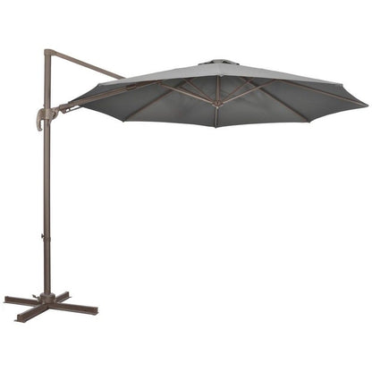 Outsunny Outsunny 3(M) Cantilever Parasol 360 Rotation Roma Umbrella Hanging Sun Shade With Aluminum Frame