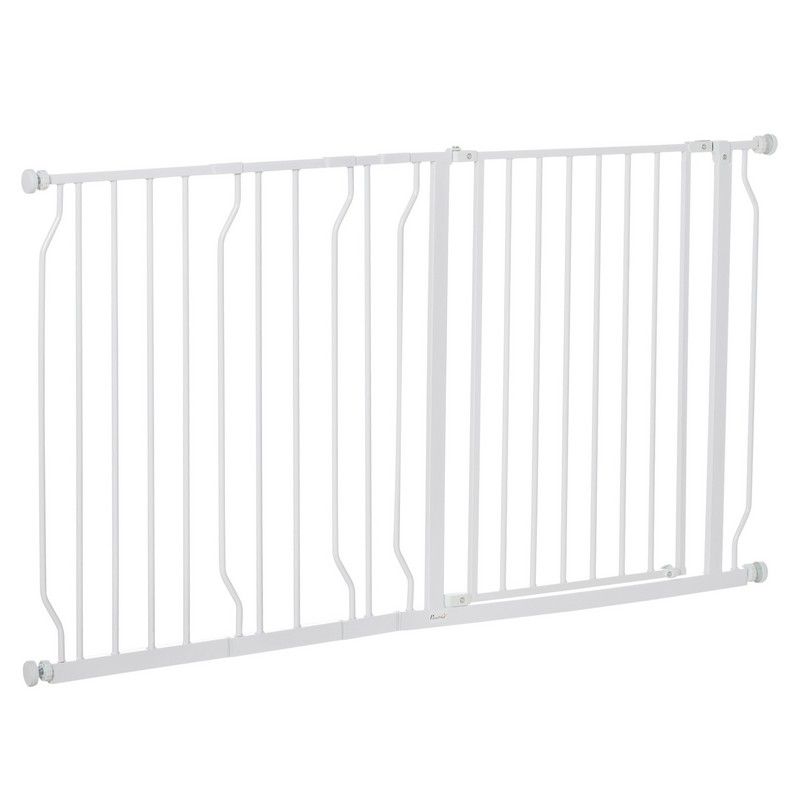 PawHut PawHut Dog Gate Extra Wide Stairway Gate for Pet with Door