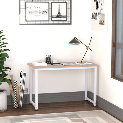 Computer Desk W/ White Metal Frame Medium-density fibreboard